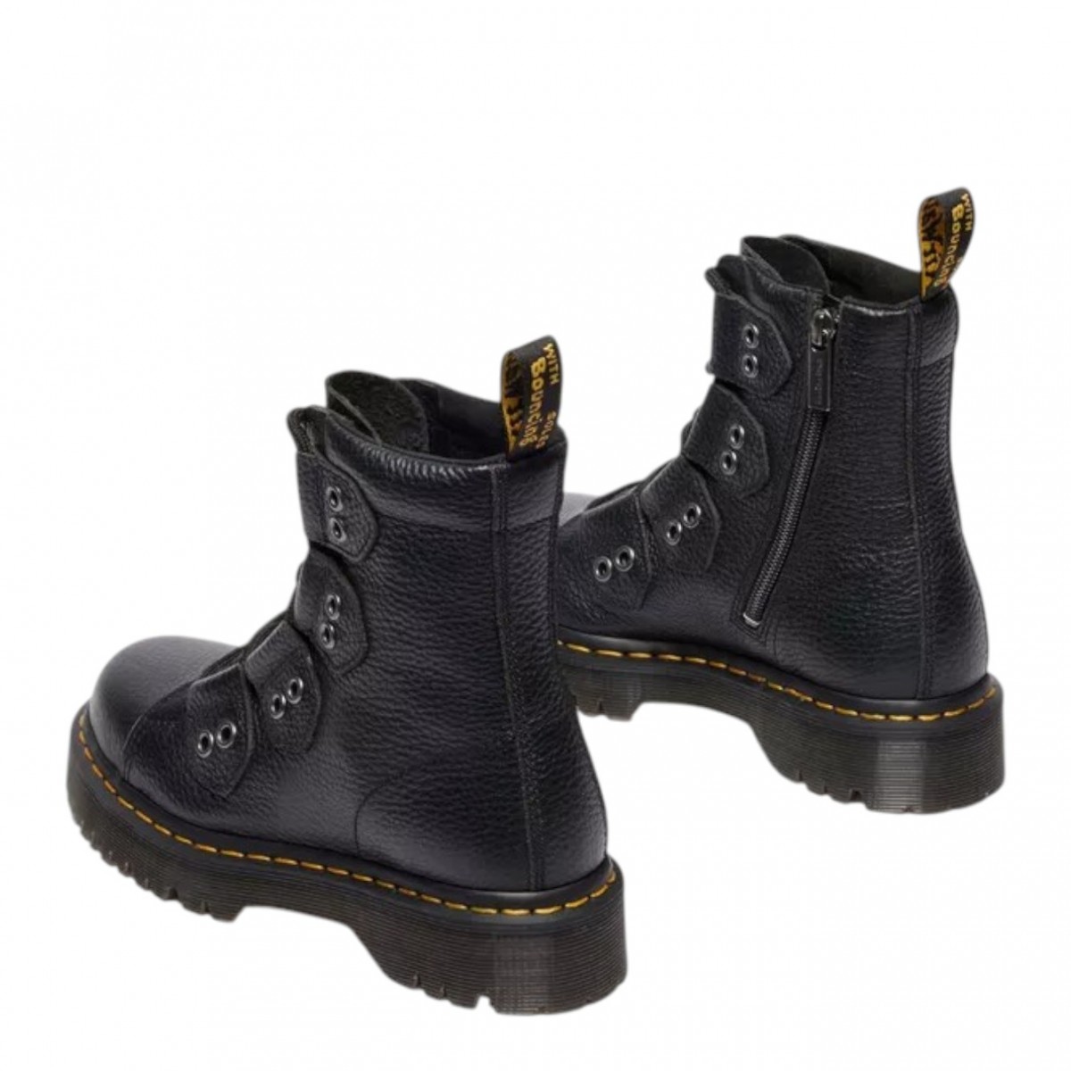 Black Bex 1460 Soft Leather Lace-Up Boots