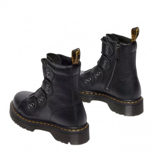 Black Bex 1460 Soft Leather Lace-Up Boots