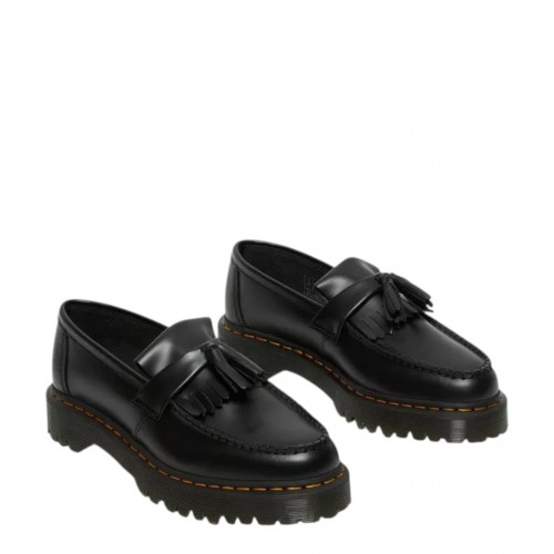 Black Adrian Smooth Leather Adrian Loafers