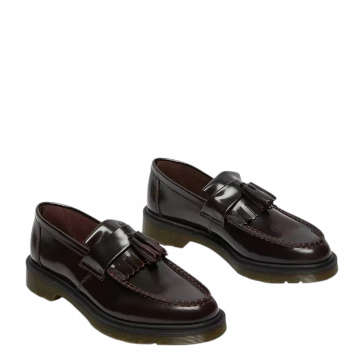 Cherry Red Adrian Loafers With Arcadia Leather Tassels