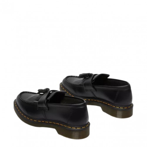 Black Adrian Moccasins With Tassels