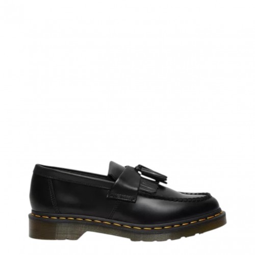Black Adrian Moccasins With Tassels