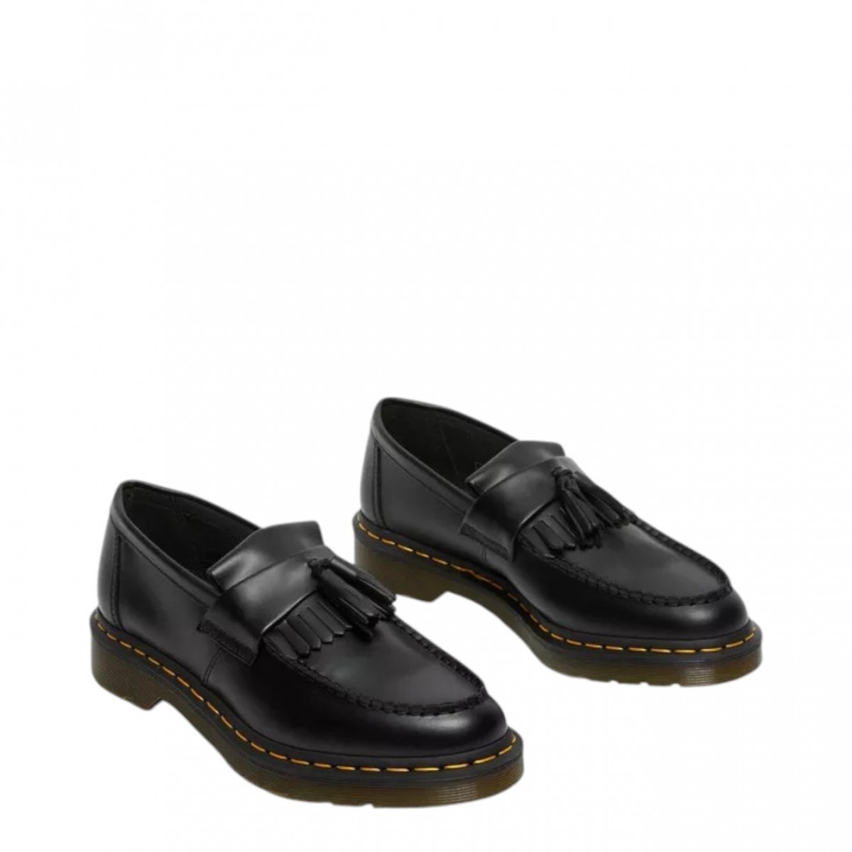 Black Adrian Moccasins With Tassels