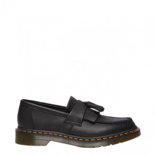 Black Adrian Loafers With Virginia Leather Tassels