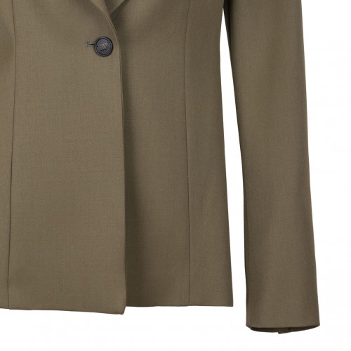 Military Green Single Breasted Jacket