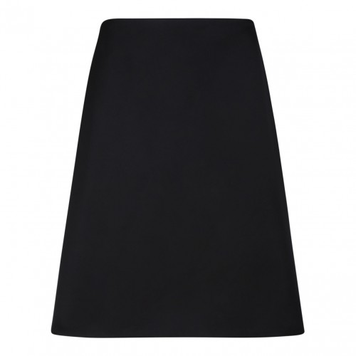 Black Flared Midi Skirt