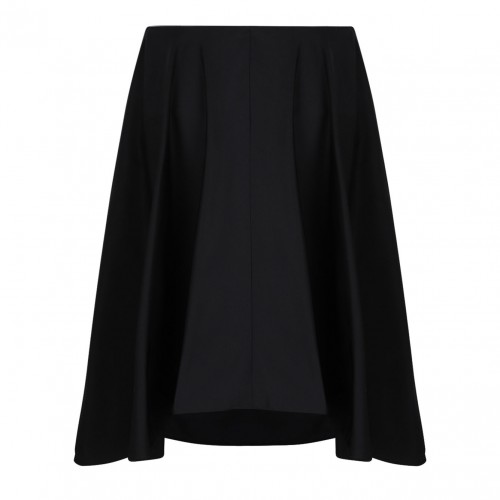 Black Flared Midi Skirt 2