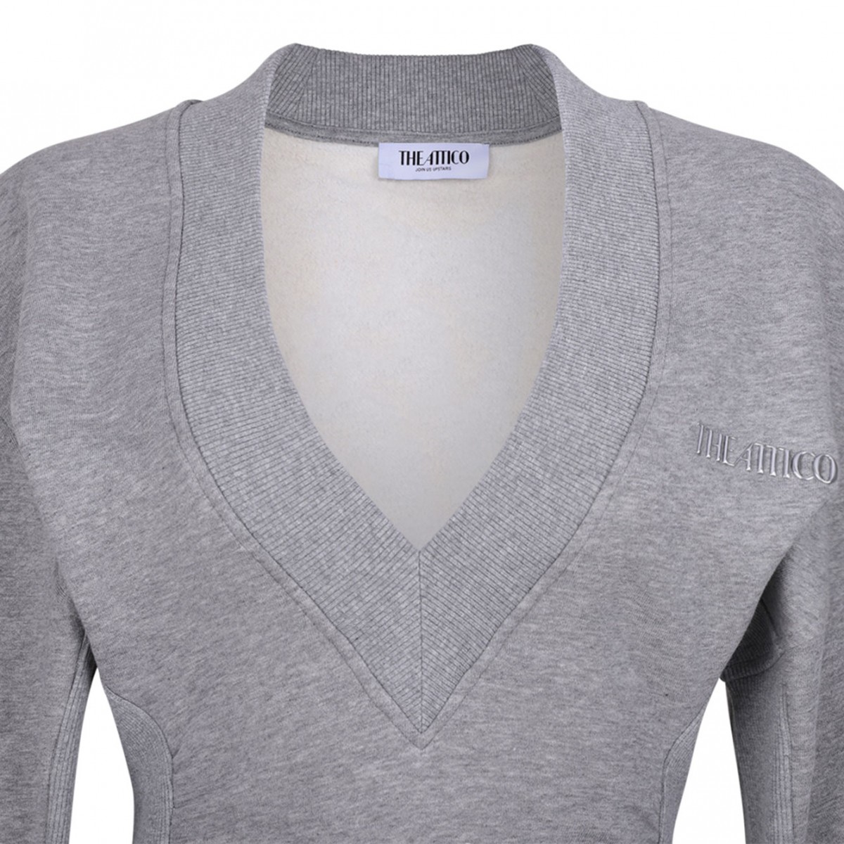 Melange Grey American Fleece Mini Dress