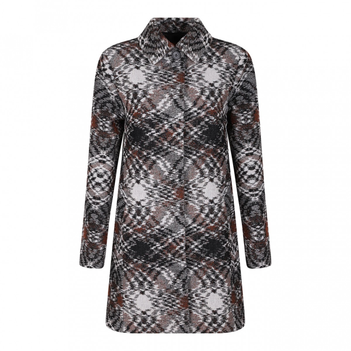 Patterned Button Coat