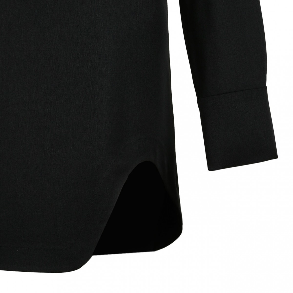 Black Zip-Front Mini Shirt Dress