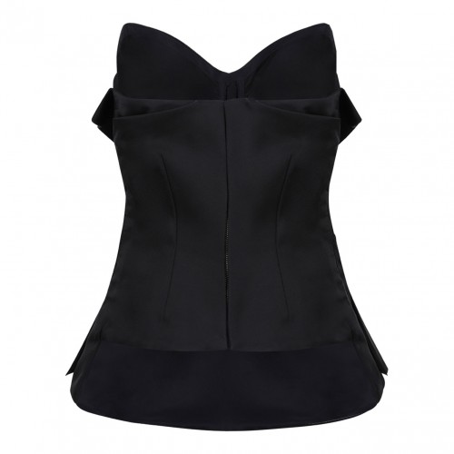 Black Strapless Corset Top 2