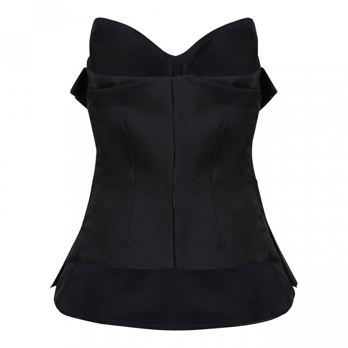 Black Strapless Corset Top