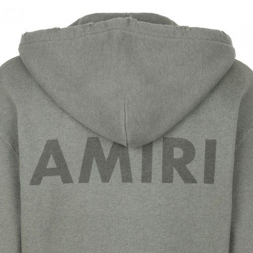 Olive Green Logo Detail Frayed Hem Hoodie