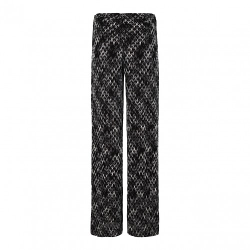 Brown Palazzo Trousers In Flamed Lace 2