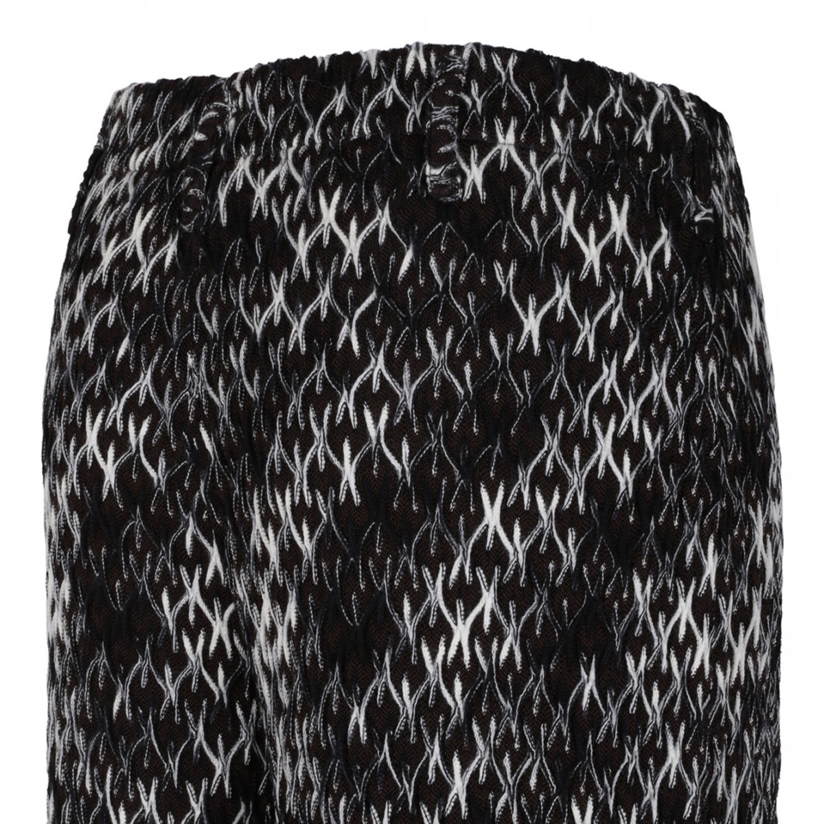 Brown Palazzo Trousers In Flamed Lace