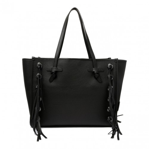 Black Fringe And Studs Tote Bag 2