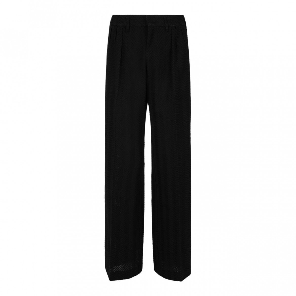 Black Classic Zigzag Trousers
