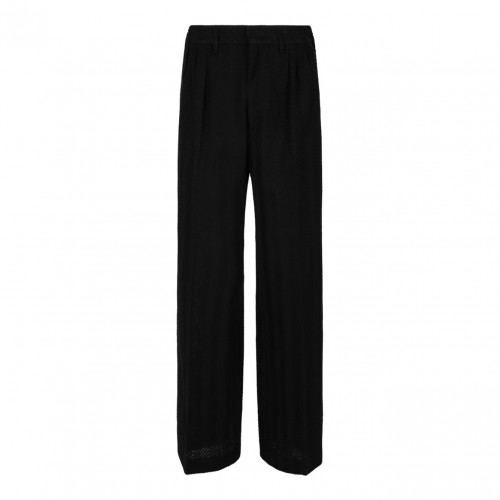 Black Classic Zigzag Trousers
