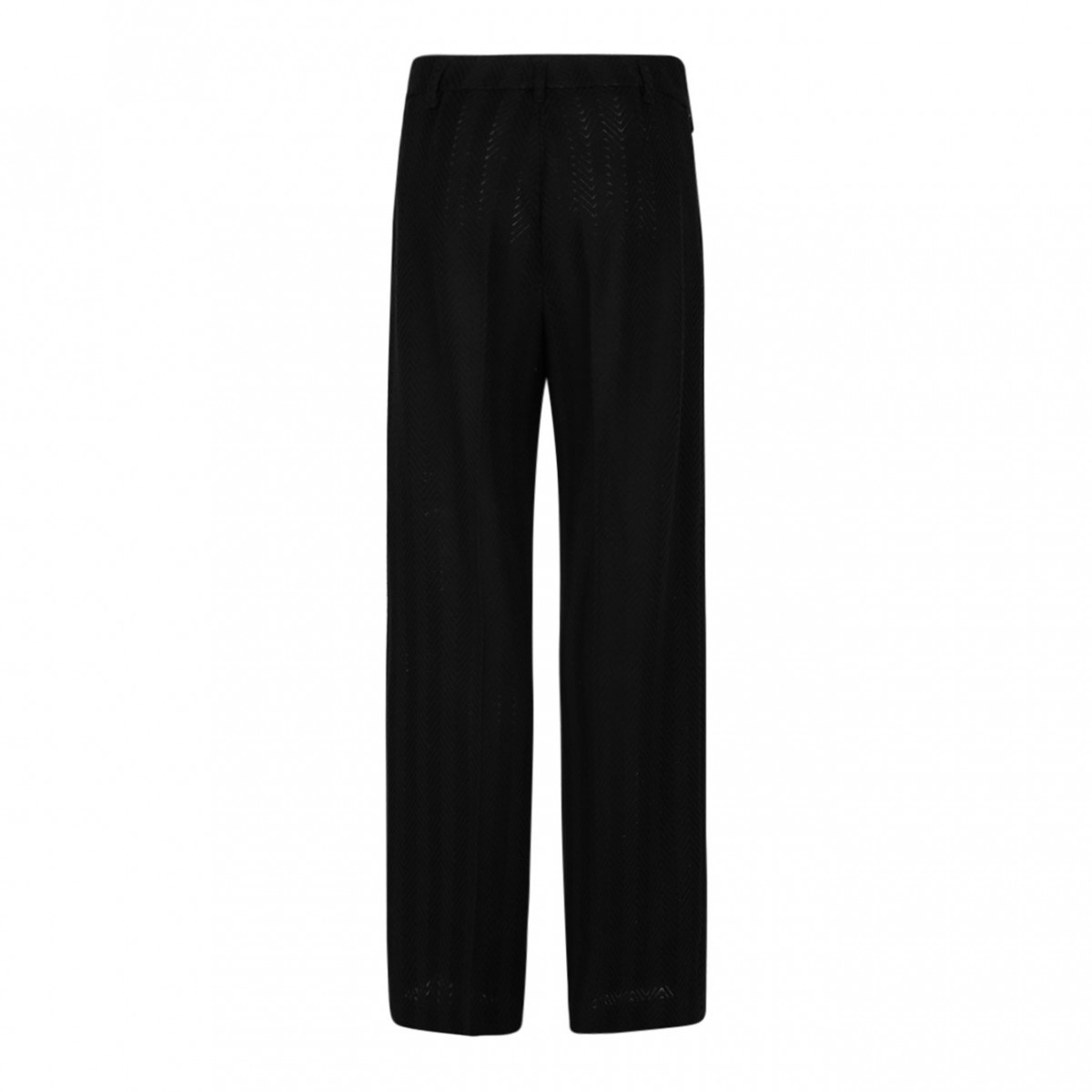 Black Classic Zigzag Trousers