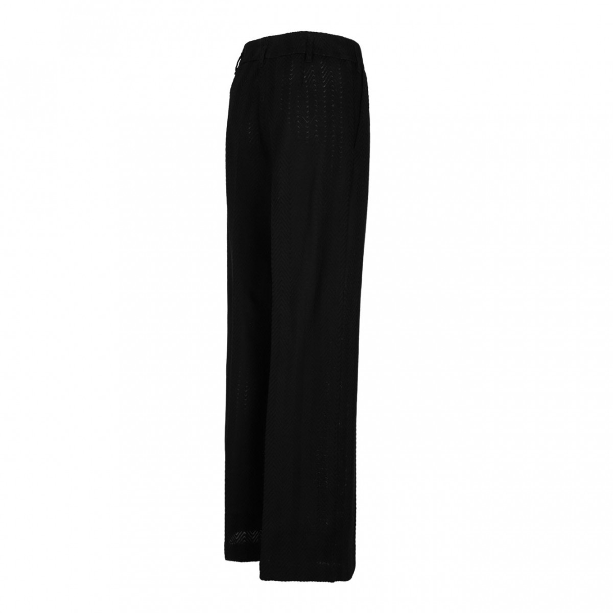 Black Classic Zigzag Trousers