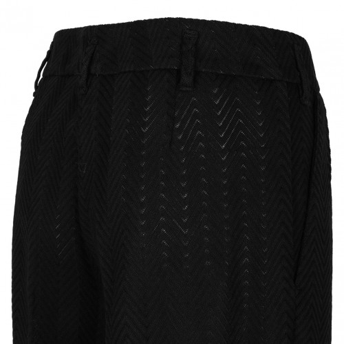Black Classic Zigzag Trousers