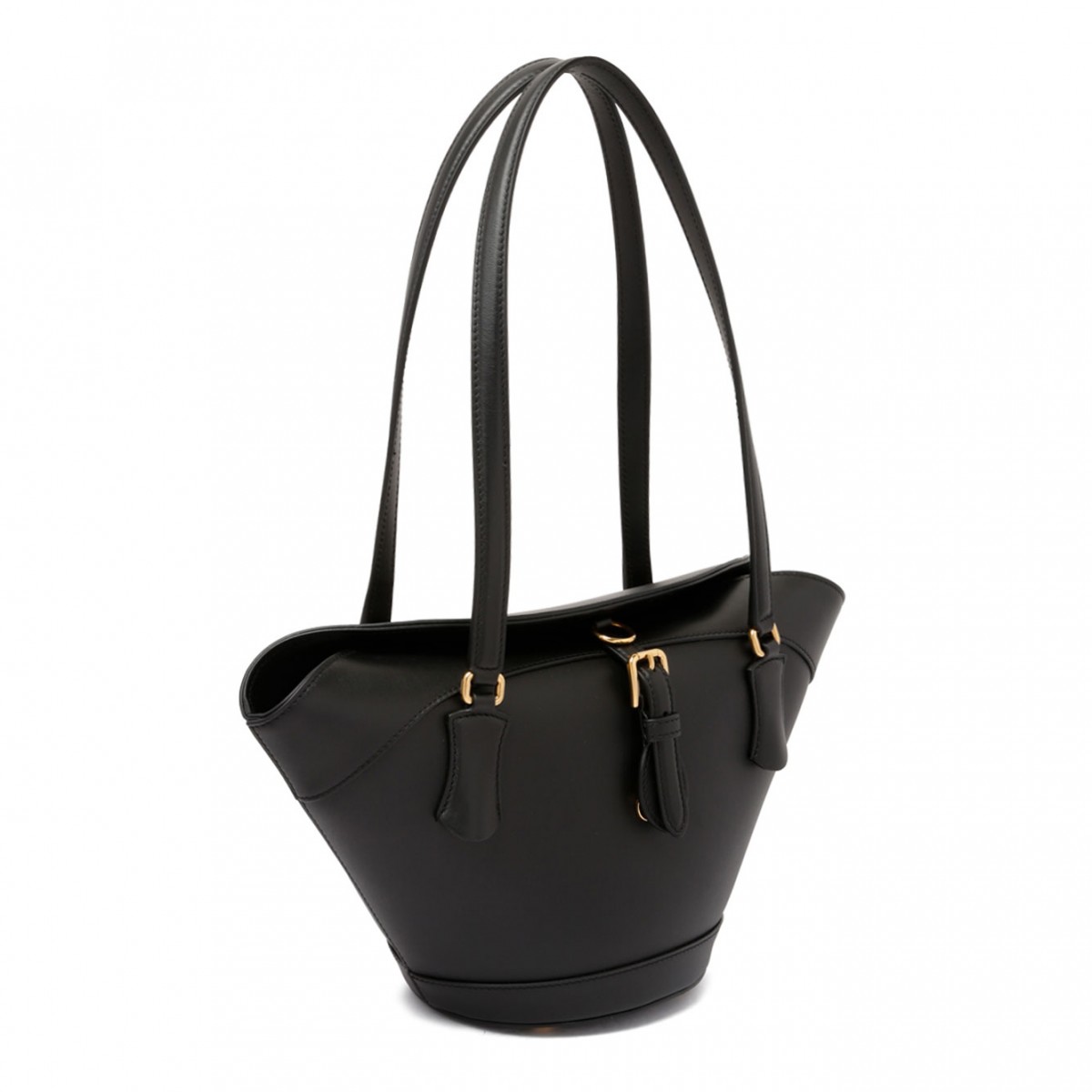 Black Coffa Capri Leather Shoulder Bag