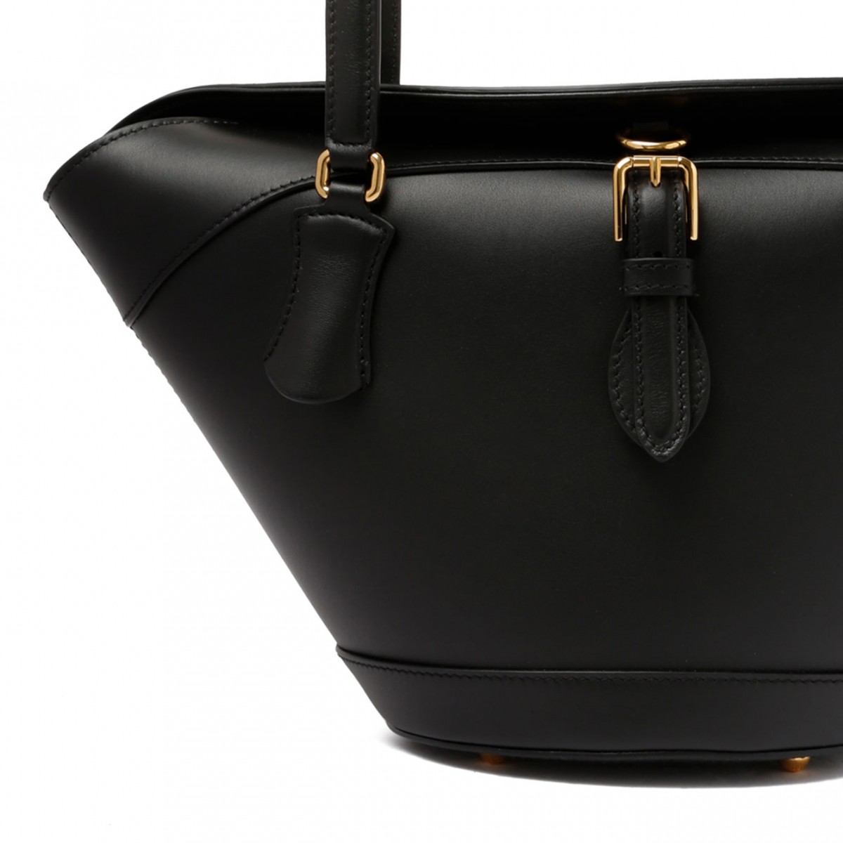 Black Coffa Capri Leather Shoulder Bag