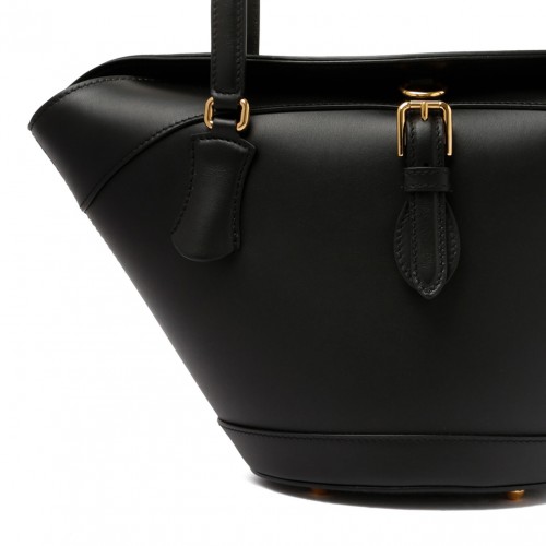 Black Coffa Capri Leather Shoulder Bag