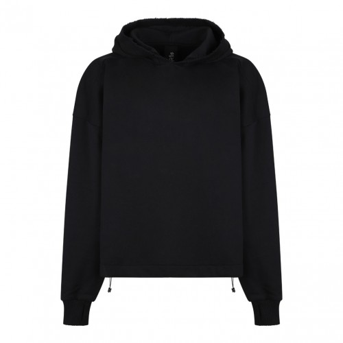 Black Cotton Hoodie
