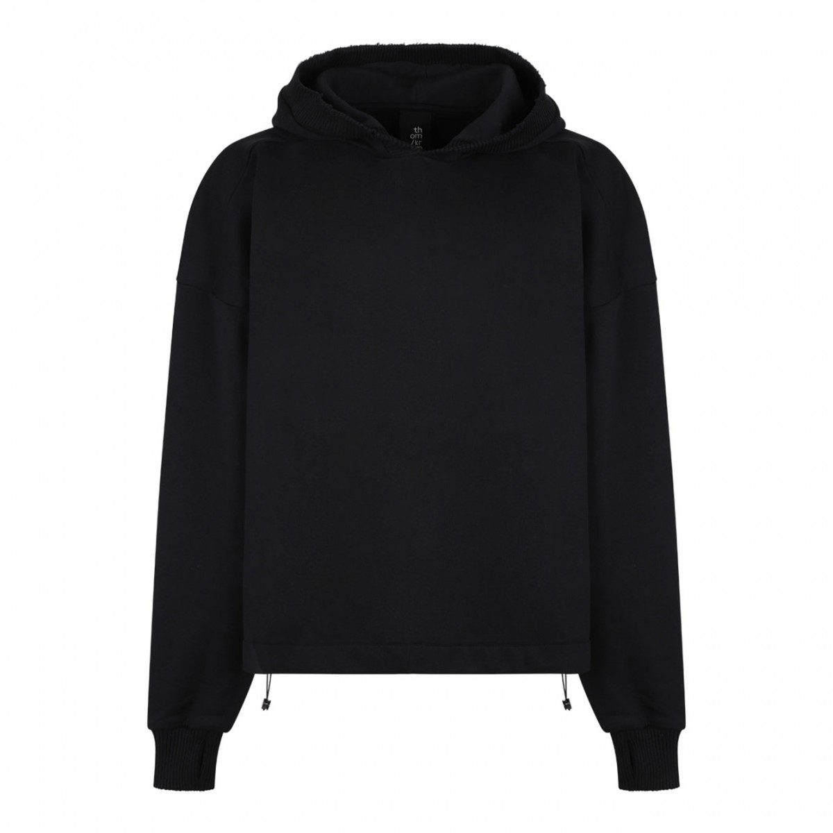 Black Cotton Hoodie