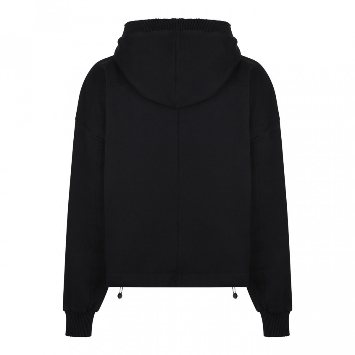 Black Cotton Hoodie