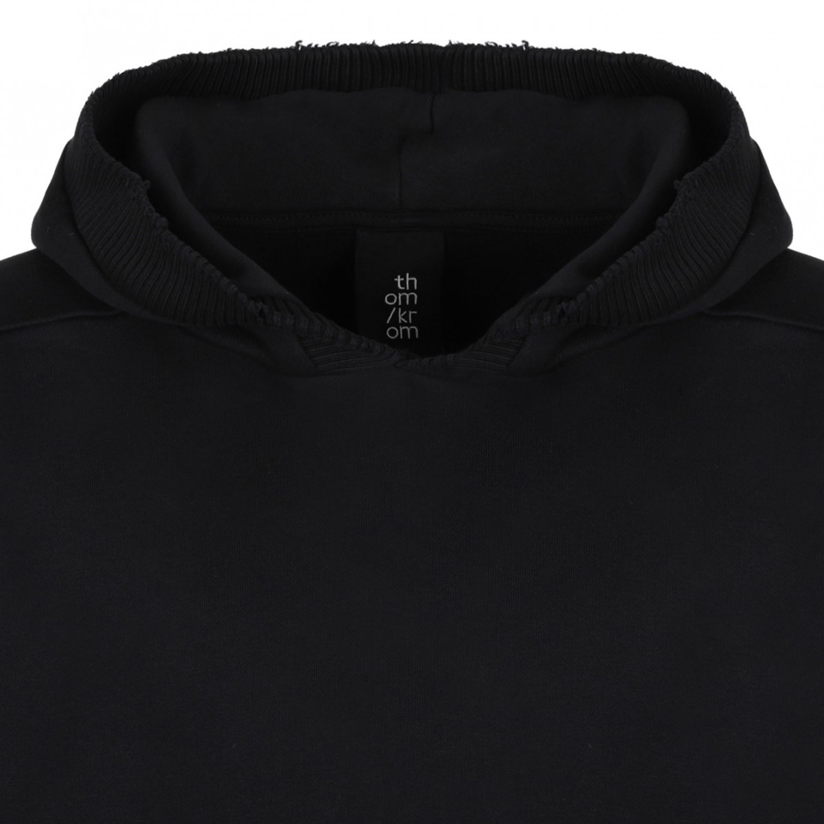 Black Cotton Hoodie