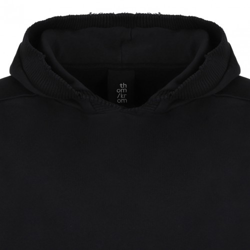 Black Cotton Hoodie