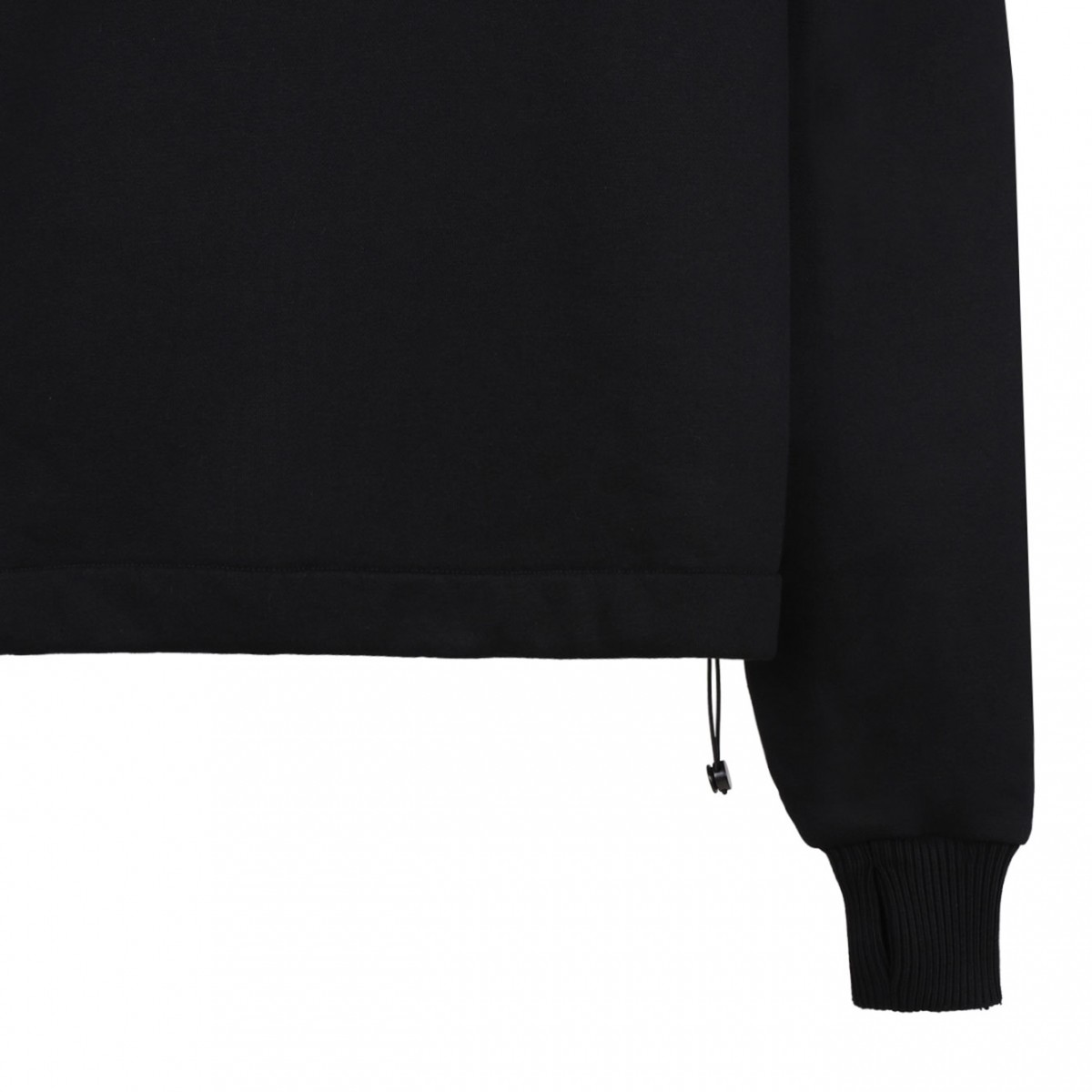 Black Cotton Hoodie