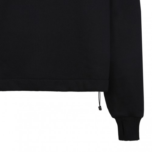 Black Cotton Hoodie
