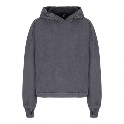 Used Grey Cotton Hoodie