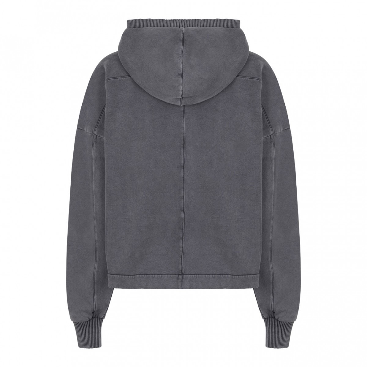 Used Grey Cotton Hoodie