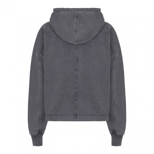Used Grey Cotton Hoodie