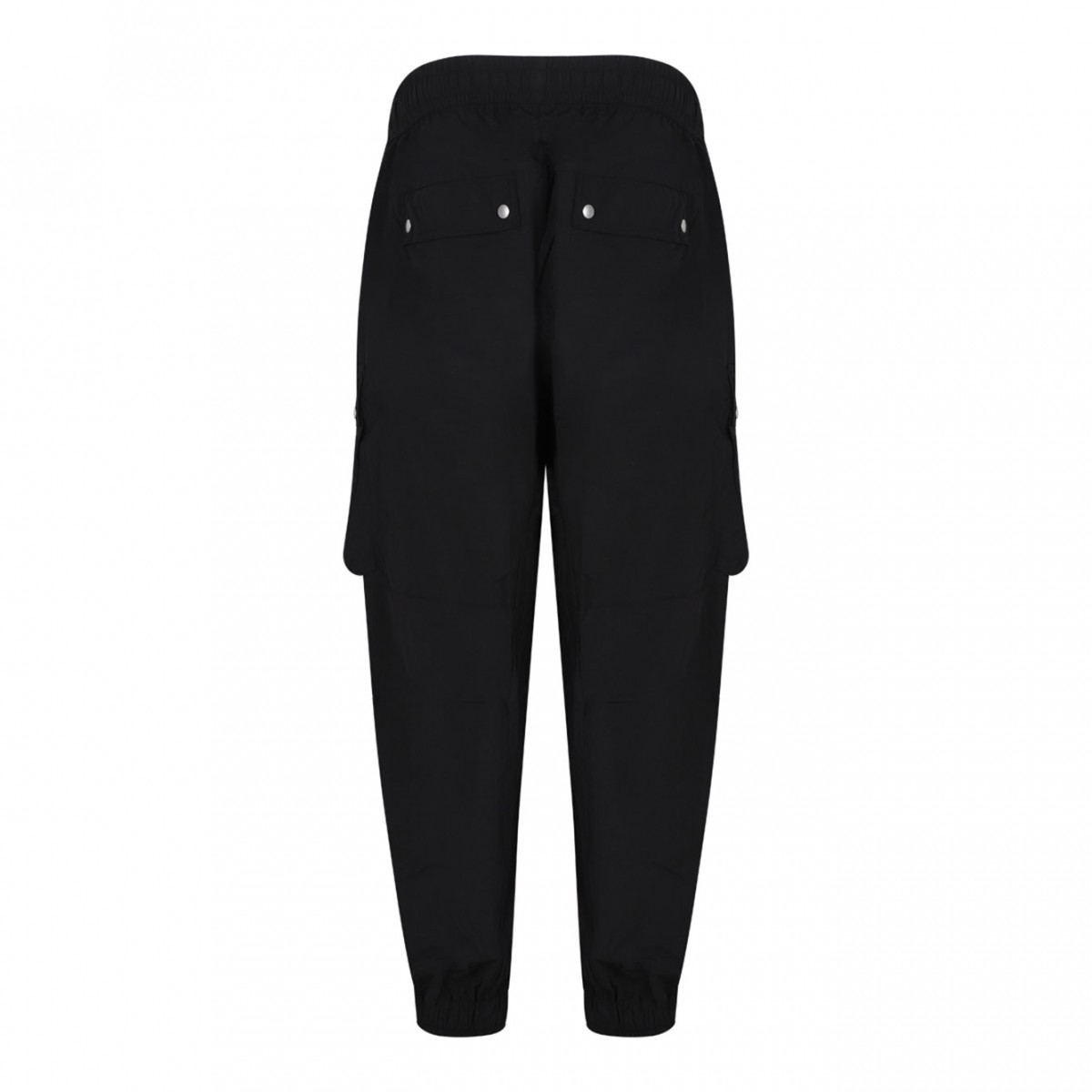 Black Elasticated Waist Cargo Trousers