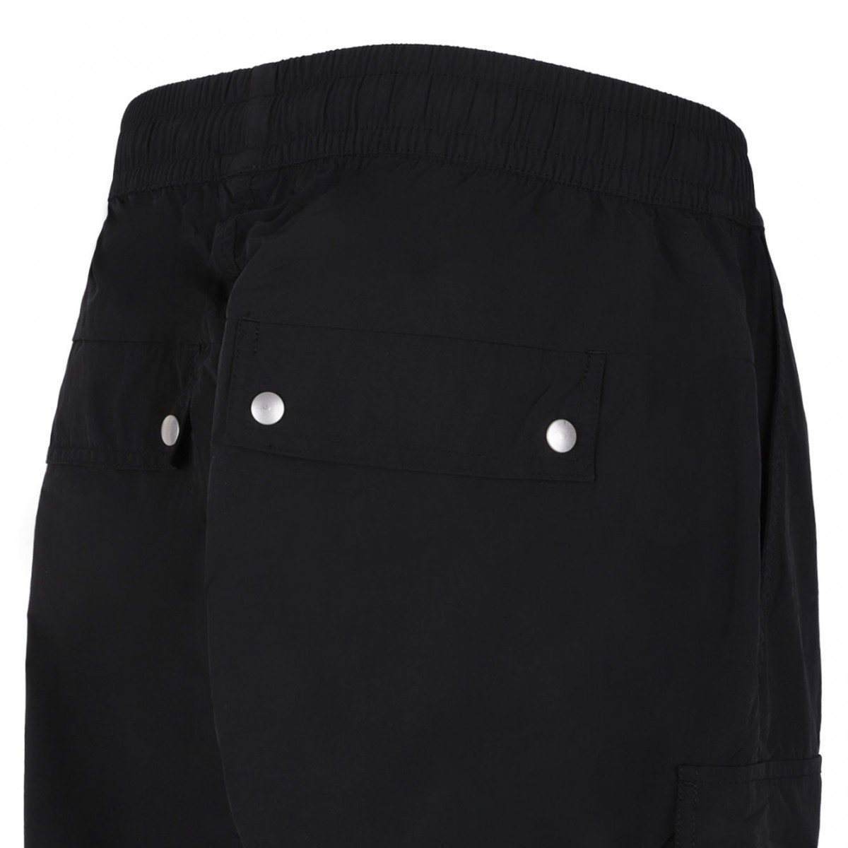 Black Elasticated Waist Cargo Trousers