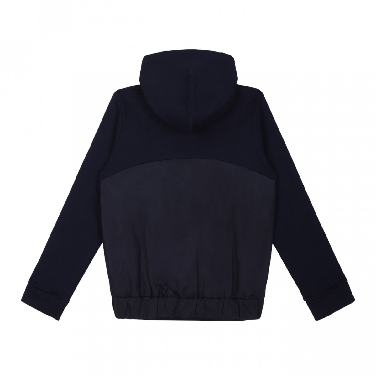 Navy Blue Logo Embroidered Hoodie