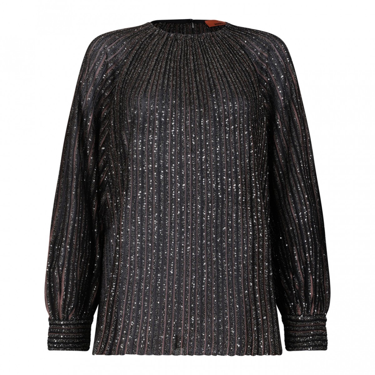 Multicolour Sequin Striped Blouse