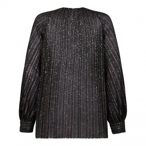 Multicolour Sequin Striped Blouse