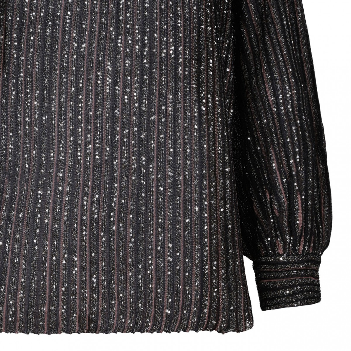 Multicolour Sequin Striped Blouse