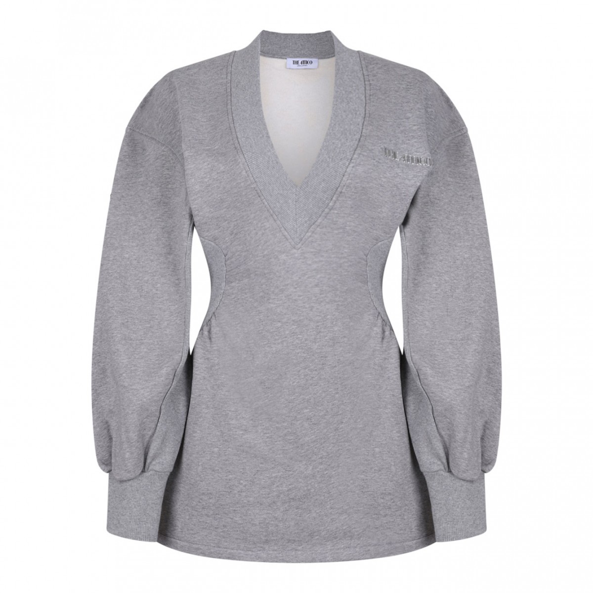 Melange Grey American Fleece Mini Dress