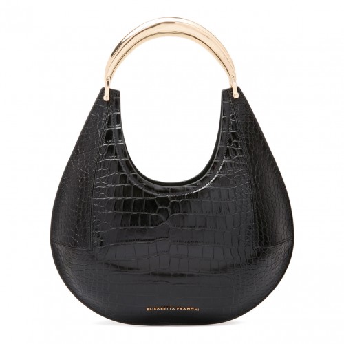 Black Medium Jewel Handle Bag