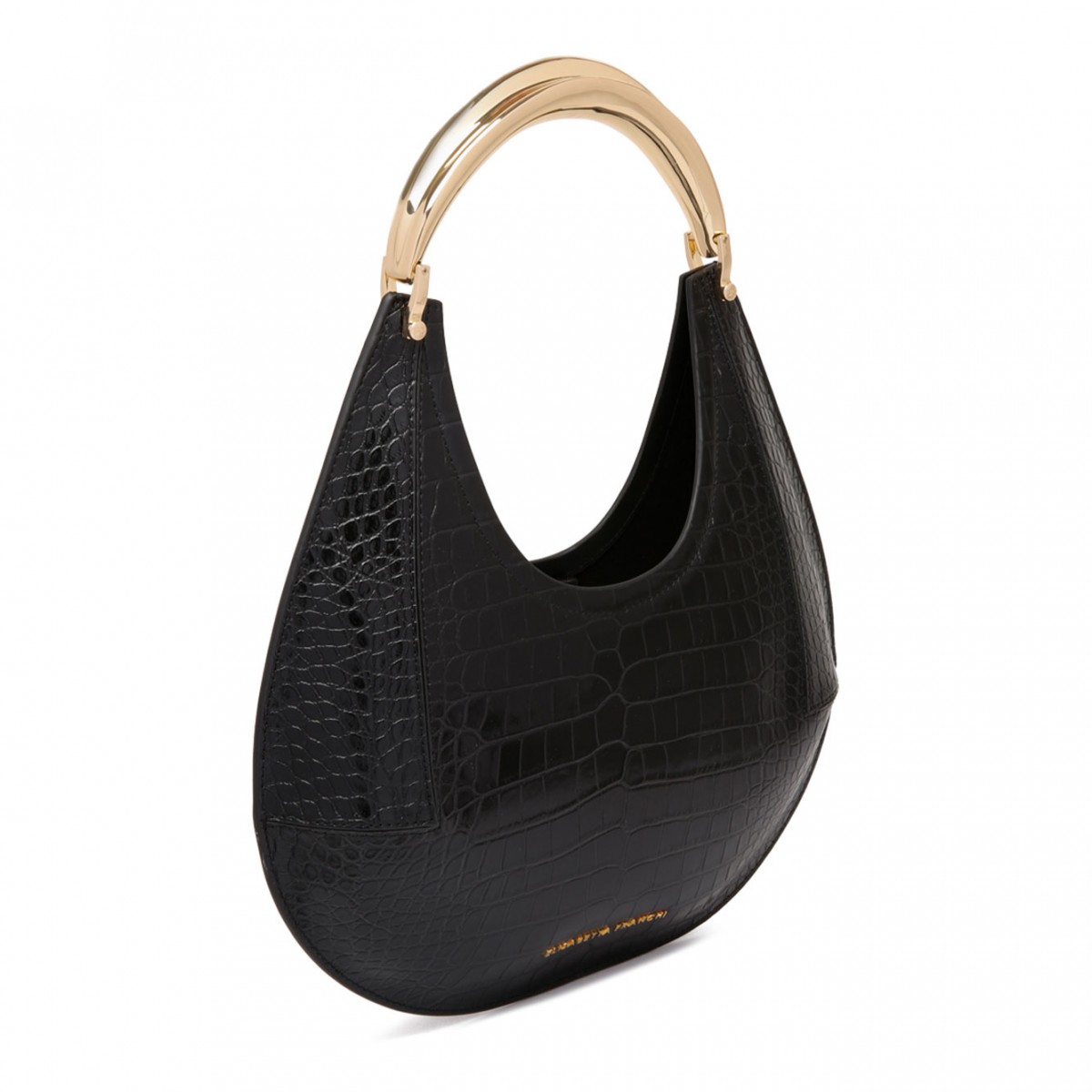 Black Medium Jewel Handle Bag