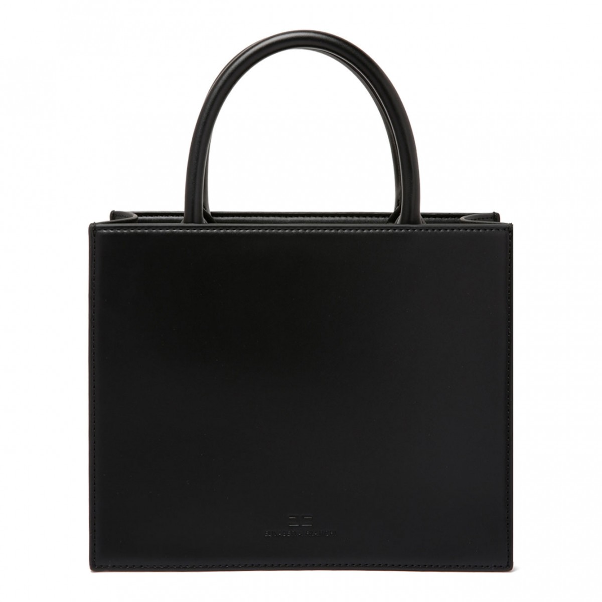 Black Small Logo Plaque Tote Bag