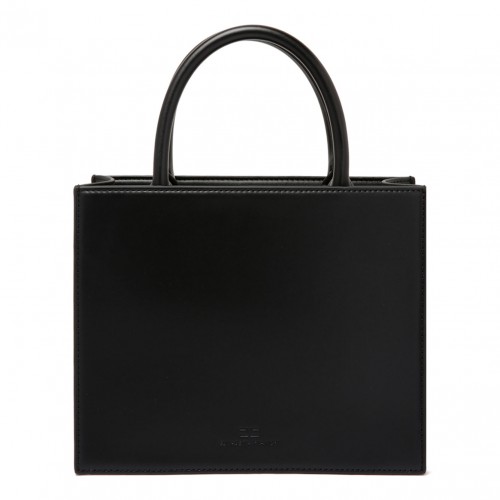 Black Small Logo Plaque Tote Bag