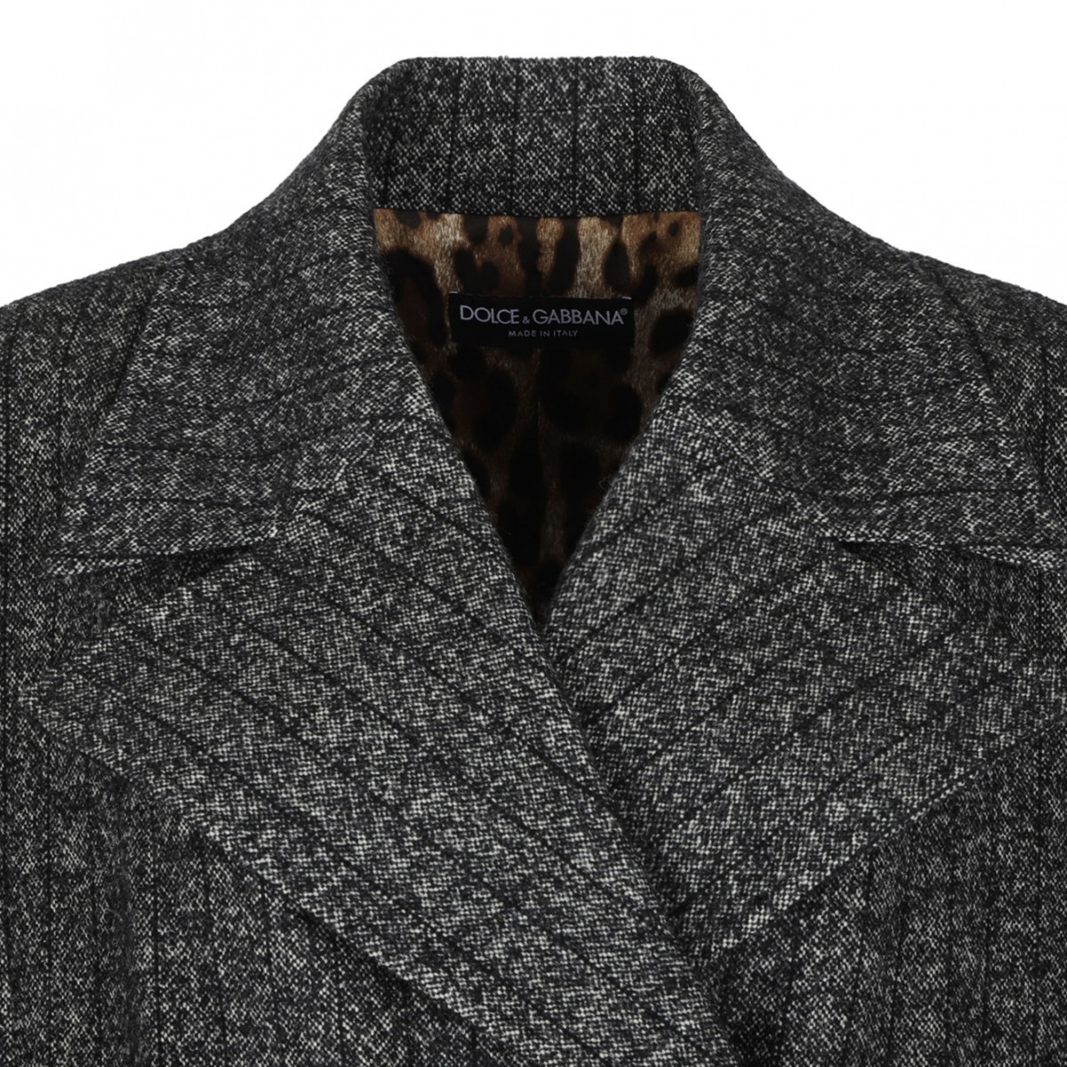 Grey Striped Double Breasted Jacket